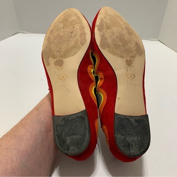 Katy Perry The Fuego Black And Red Flame Ballet Flats - Picture 7 of 10